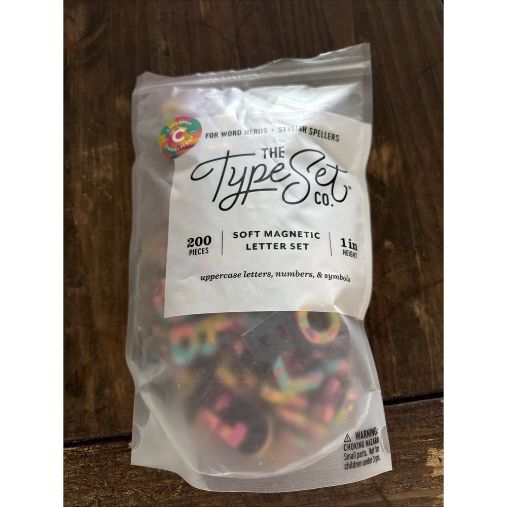 The Type Set Co.‎ Soft Magnetic Letters 200-Piece Set Confetti Serif 1"H